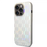 Karl Lagerfeld iPhone 14 Pro Max Skal Monogram Iridescent Silver