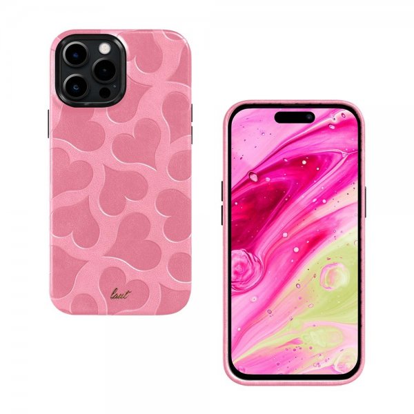 LAUT iPhone 14 Pro Max Skal Motif MagSafe Pink Hearts