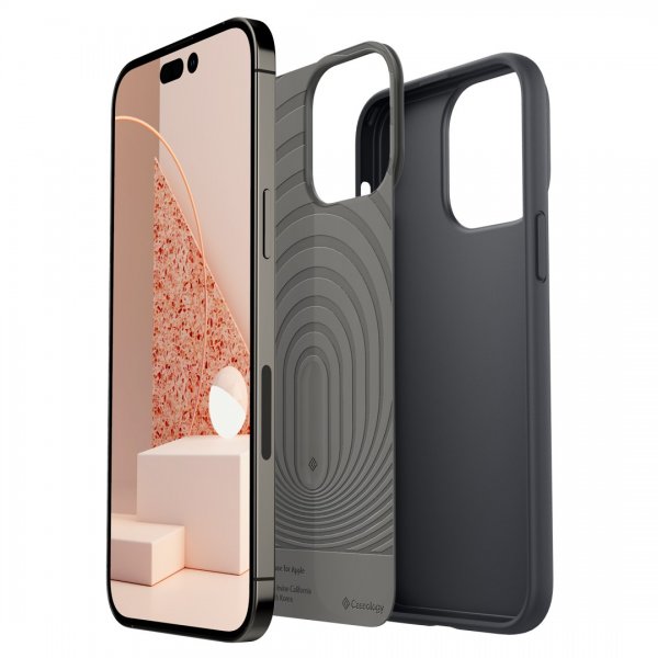 Caseology iPhone 14 Pro Max Skal med Skärmskydd Nano Pop 360 Black Sesame