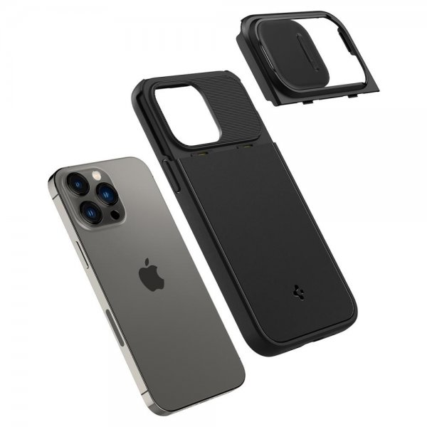 Spigen iPhone 14 Pro Max Skal Optik Armor MagFit Svart