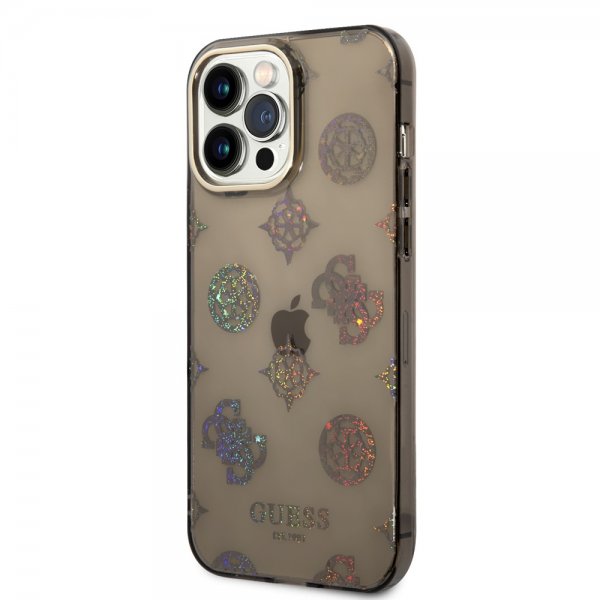 Guess iPhone 14 Pro Max Skal Peony Glitter Svart