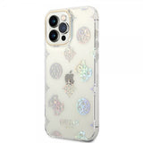 Guess iPhone 14 Pro Max Skal Peony Glitter Vit