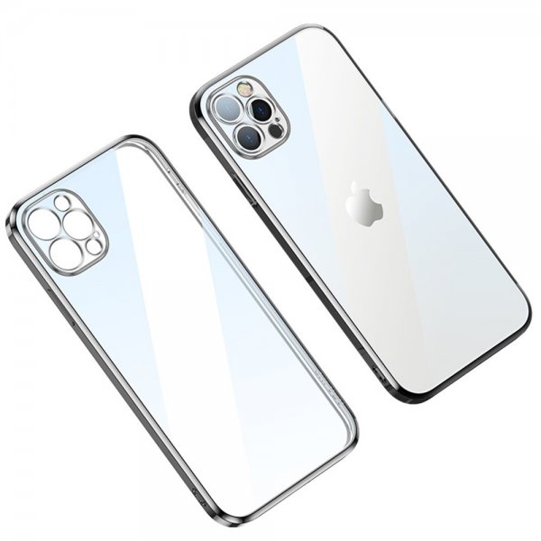 Sulada iPhone 14 Pro Max Skal Pläterad Kant Silver