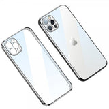 Sulada iPhone 14 Pro Max Skal Pläterad Kant Silver
