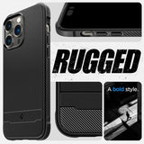 Spigen iPhone 14 Pro Max Skal Rugged Armor MagFit Matte Black