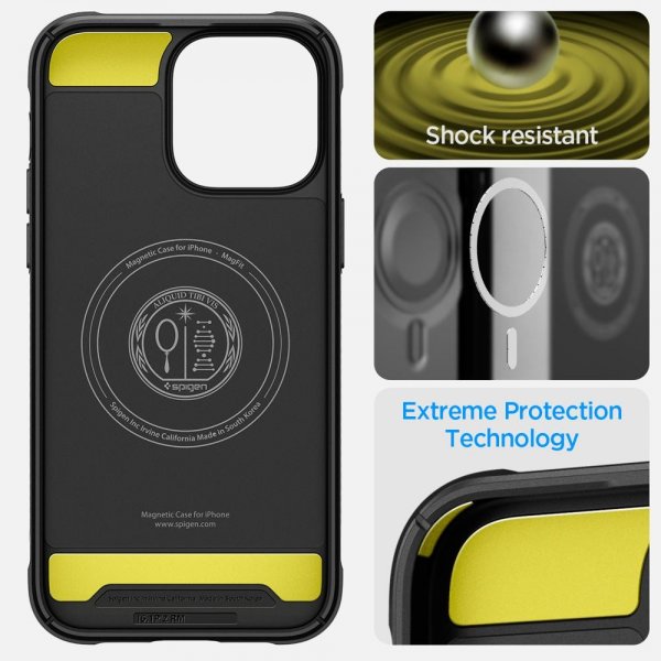 Spigen iPhone 14 Pro Max Skal Rugged Armor MagFit Matte Black
