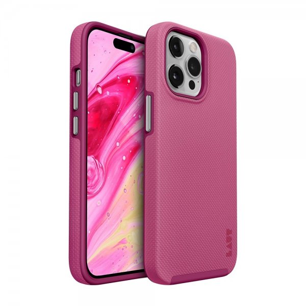 LAUT iPhone 14 Pro Skal Shield Bubblegum Pink