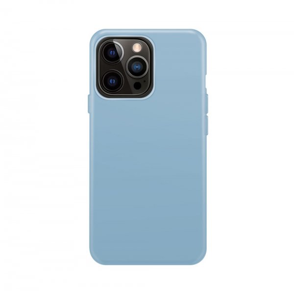 Xqisit iPhone 14 Pro Max Skal Silicone Case Ljusblå