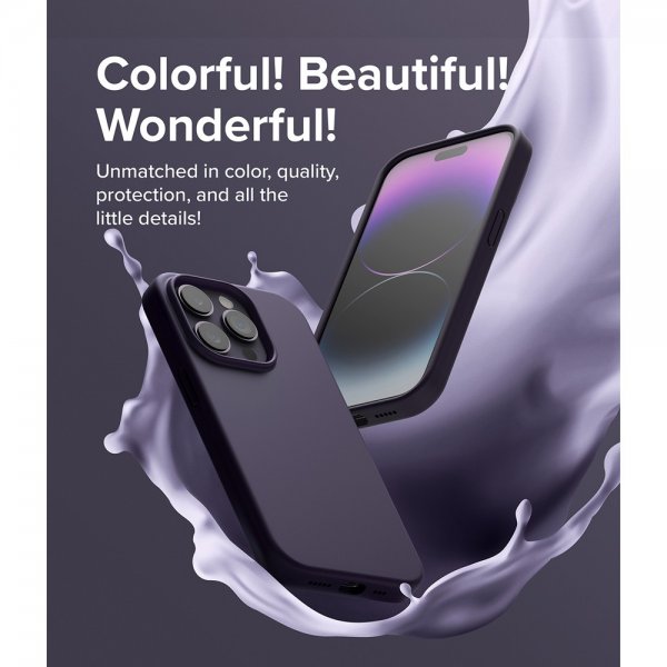 Ringke iPhone 14 Pro Max Skal Silicone Deep Purple