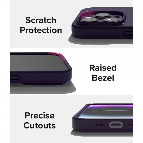 Ringke iPhone 14 Pro Max Skal Silicone Deep Purple