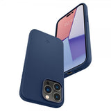 Spigen iPhone 14 Pro Max Skal Silicone Fit MagFit Navy Blue