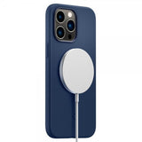 Spigen iPhone 14 Pro Max Skal Silicone Fit MagFit Navy Blue
