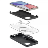 Spigen iPhone 14 Pro Max Skal Silicone Fit MagFit Svart