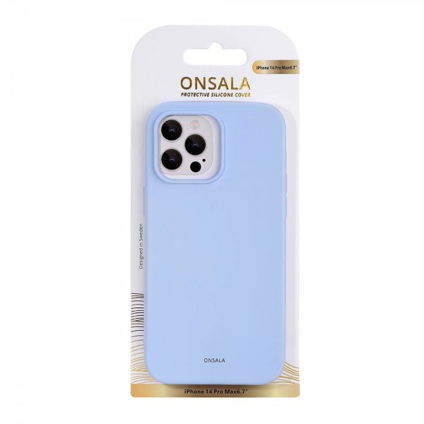 Onsala iPhone 14 Pro Max Skal Silikon Light Blue