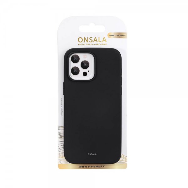 Onsala iPhone 14 Pro Max Skal Silikon Svart