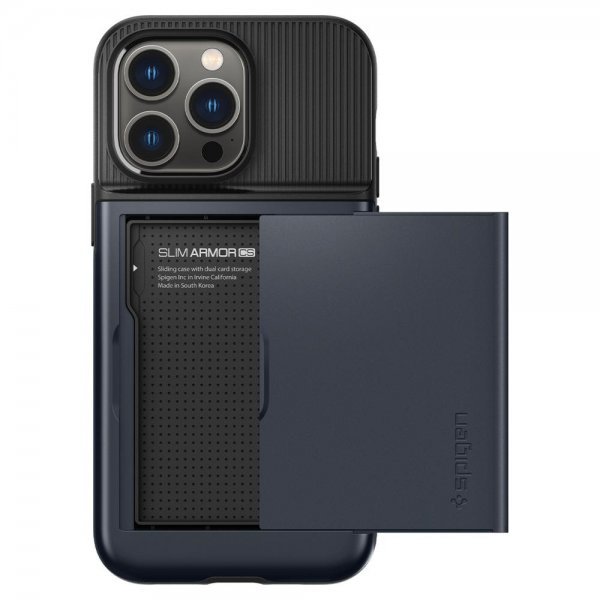 Spigen iPhone 14 Pro Max Skal Slim Armor CS Metal Slate