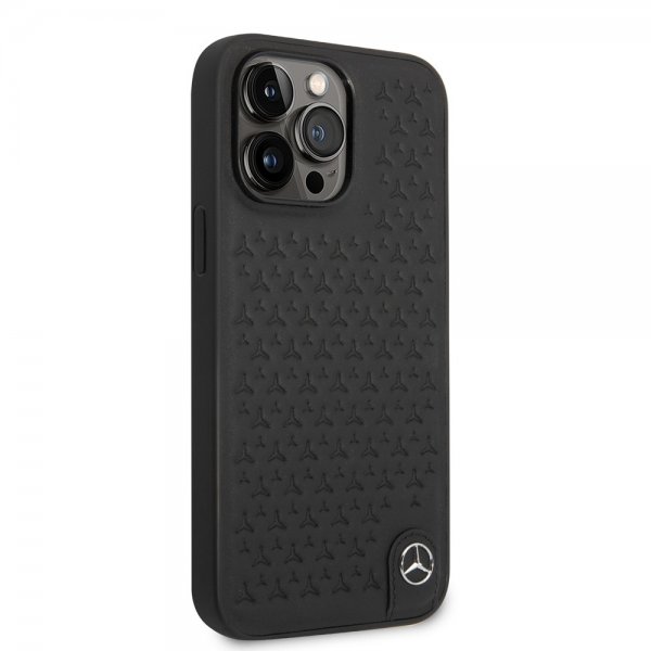 Mercedes Benz iPhone 14 Pro Max Skal Star Pattern Svart
