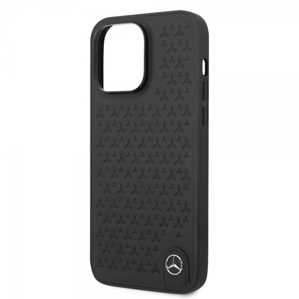 Mercedes Benz iPhone 14 Pro Max Skal Star Pattern Svart