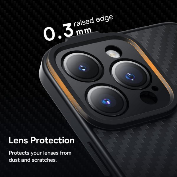 Baseus iPhone 14 Pro Max Skal Synthetic Fiber MagSafe Svart