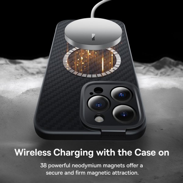 Baseus iPhone 14 Pro Max Skal Synthetic Fiber MagSafe Svart