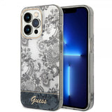 Guess iPhone 14 Pro Max Skal Toile de Jouy Grå