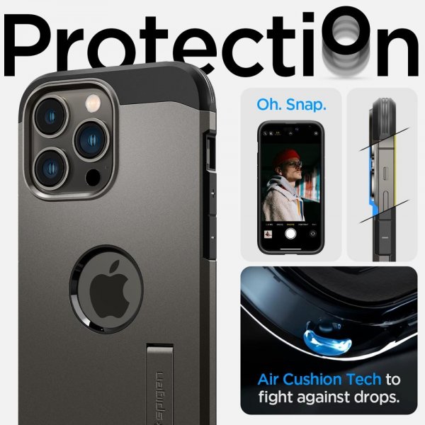 Spigen iPhone 14 Pro Max Skal Tough Armor MagFit Gunmetal