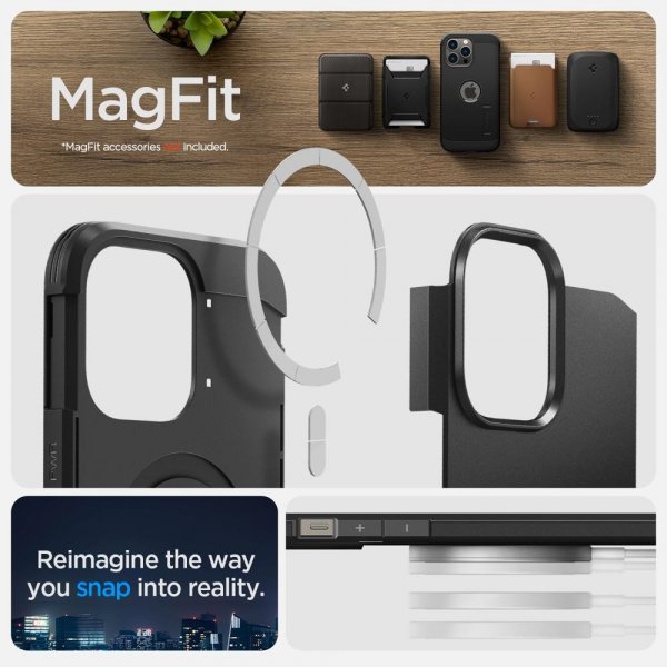 Spigen iPhone 14 Pro Max Skal Tough Armor MagFit Svart