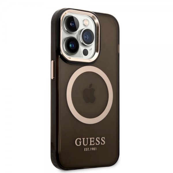 Guess iPhone 14 Pro Max Skal Translucent MagSafe Svart