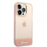 Guess iPhone 14 Pro Max Skal Translucent Rosa