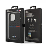 BMW iPhone 14 Pro Max Skal Tricolor Line & Logo Svart