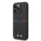 BMW iPhone 14 Pro Max Skal Tricolor Line & Logo Svart