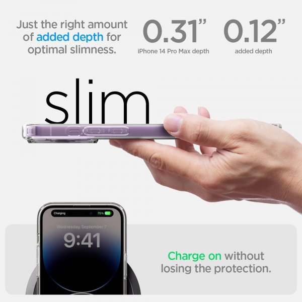 Spigen iPhone 14 Pro Max Skal Ultra Hybrid MagFit Frost Clear