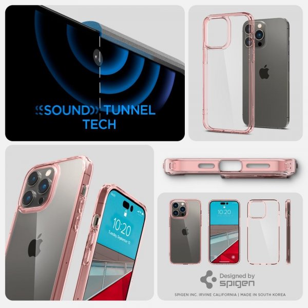 Spigen iPhone 14 Pro Max Skal Ultra Hybrid Rose Crystal