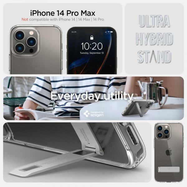 Spigen iPhone 14 Pro Max Skal Ultra Hybrid S Crystal Clear