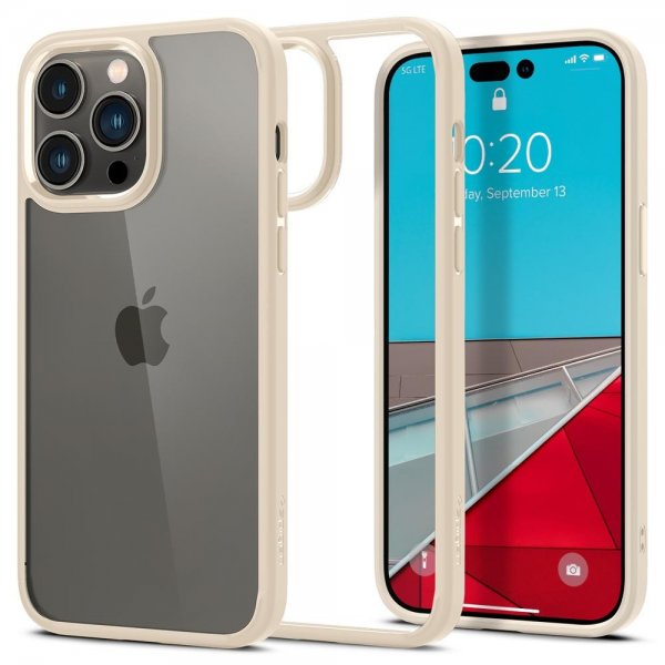 Spigen iPhone 14 Pro Max Skal Ultra Hybrid Sand Beige