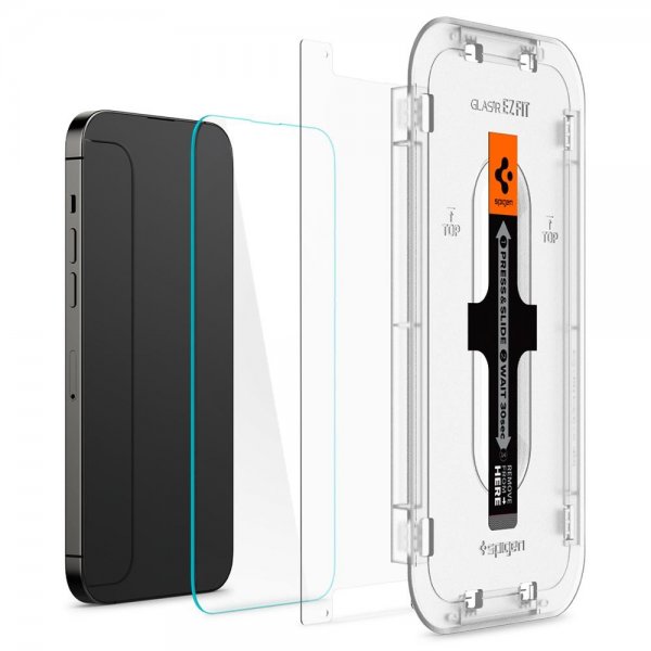 Spigen iPhone 14 Pro Max Skärmskydd GLAS.tR EZ Fit 2-pack