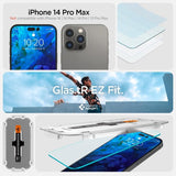 Spigen iPhone 14 Pro Max Skärmskydd GLAS.tR EZ Fit 2-pack