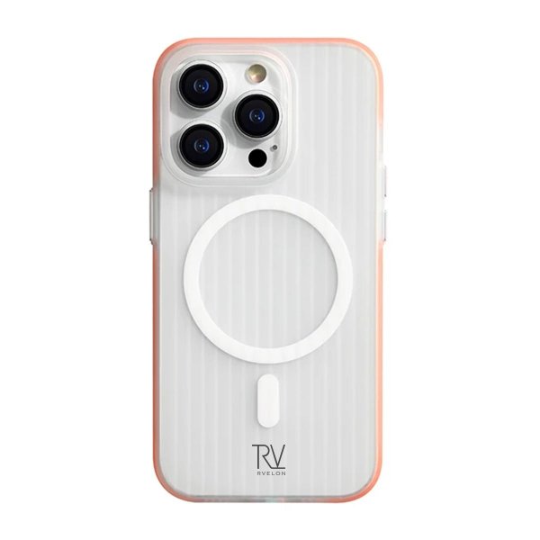 Rvelon iPhone 14 Pro Skal Korrugerad MagSafe Orange