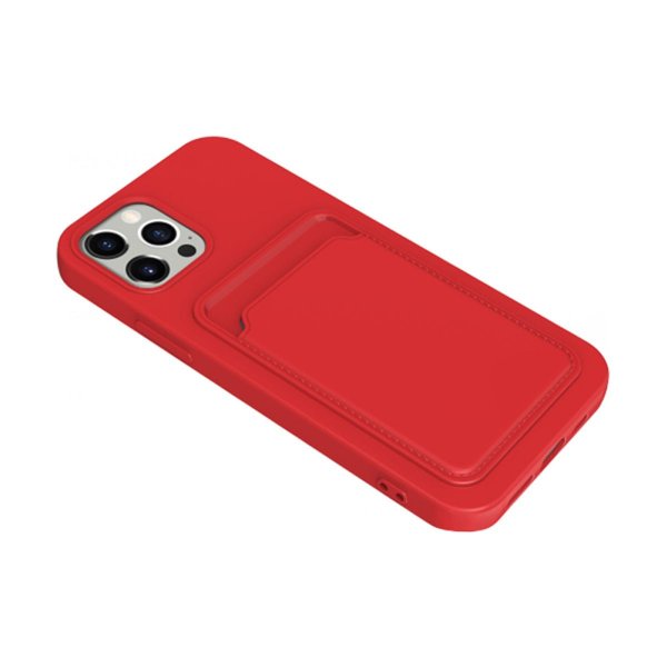 iPhone 14 Pro Skal Korthållare Röd