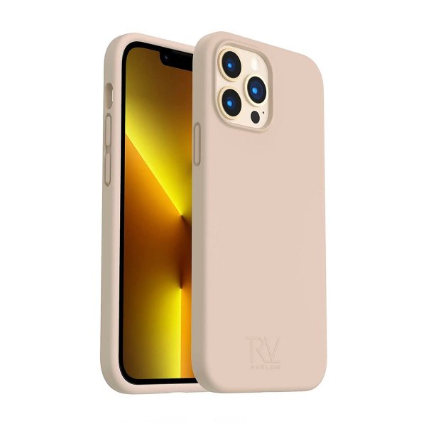 Rvelon iPhone 14 Pro Skal Silikon Beige