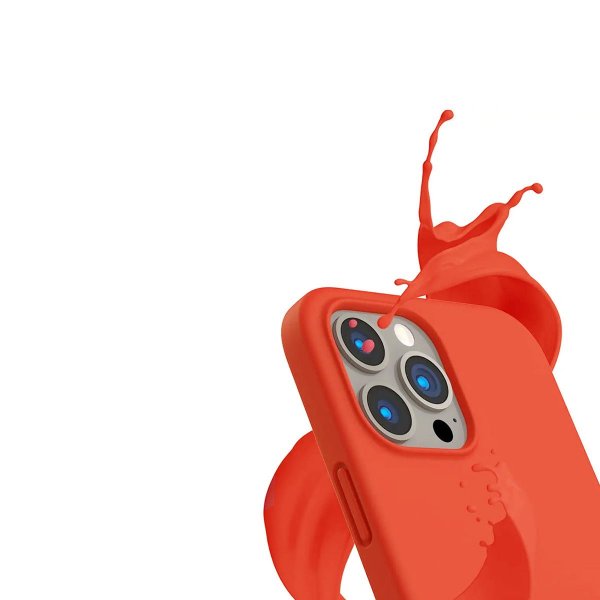 Rvelon iPhone 14 Pro Skal Silikon Rosa