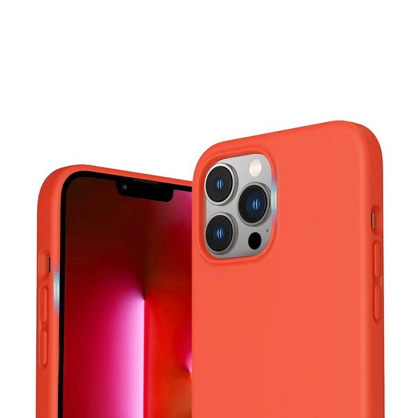 Rvelon iPhone 14 Pro Skal Silikon Rosa