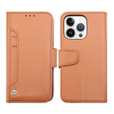 Rvelon iPhone 14 Pro Fodral Utfällbart Kortfack Brun