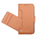 Rvelon iPhone 14 Pro Fodral Utfällbart Kortfack Brun
