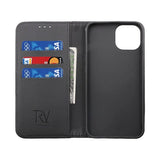 Rvelon iPhone 14 Pro Fodral Utfällbart Kortfack Svart