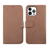 Rvelon iPhone 14 Pro Fodral Äkta läder Kortfack Brun