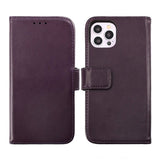 Rvelon iPhone 14 Pro Fodral Äkta läder Kortfack Lila