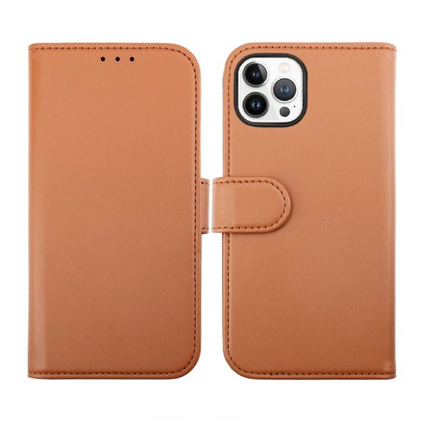 Rvelon iPhone 14 Pro Fodral Magnetiskt Avtagbart Skal Brun