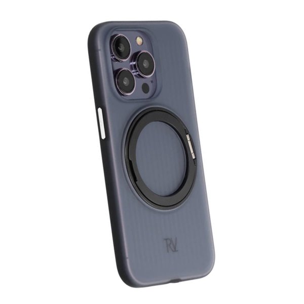 Rvelon iPhone 14 Pro Skal Roterbart MagSafe Stativ Svart