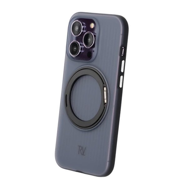 Rvelon iPhone 14 Pro Skal Roterbart MagSafe Stativ Svart